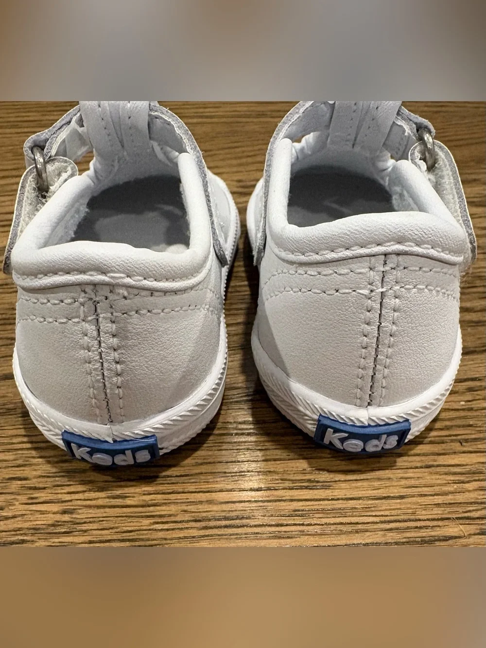 Keds Baby White Mary Jane Hook-and-Loop Shoes